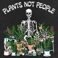Plants Not People Skeleton Funny Gardening 11oz C Handle Ceramic Mug