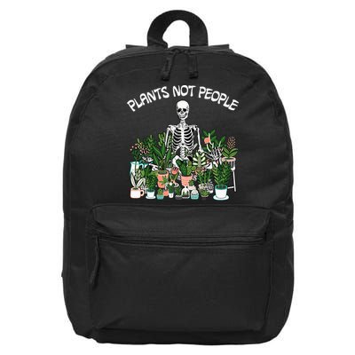 Plants Not People Skeleton Funny Gardening 16 in Basic Backpack