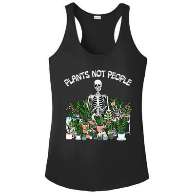 Plants Not People Skeleton Funny Gardening Ladies PosiCharge Competitor Racerback Tank