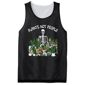 Plants Not People Skeleton Funny Gardening Mesh Reversible Basketball Jersey Tank