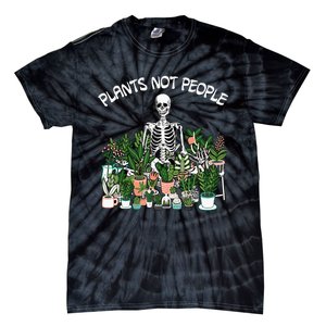 Plants Not People Skeleton Funny Gardening Tie-Dye T-Shirt