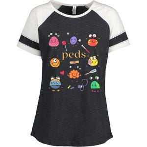 Pediatric Nurse Peds Nurse Peds Crew Rn Pediatric Emergency Enza Ladies Jersey Colorblock Tee