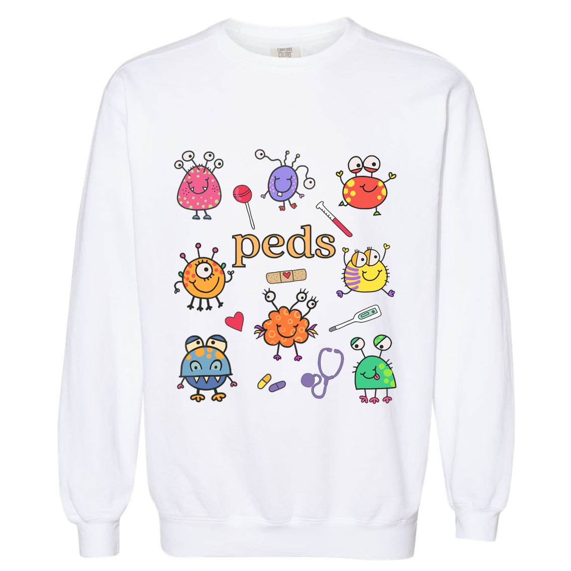 Pediatric Nurse Peds Nurse Peds Crew Rn Pediatric Emergency Garment-Dyed Sweatshirt