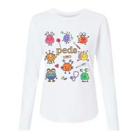 Pediatric Nurse Peds Nurse Peds Crew Rn Pediatric Emergency Womens Cotton Relaxed Long Sleeve T-Shirt