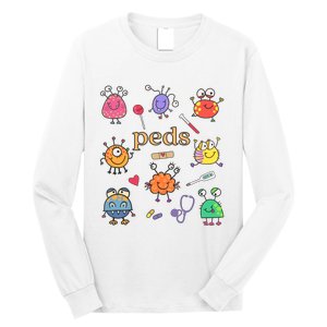 Pediatric Nurse Peds Nurse Peds Crew Rn Pediatric Emergency Long Sleeve Shirt