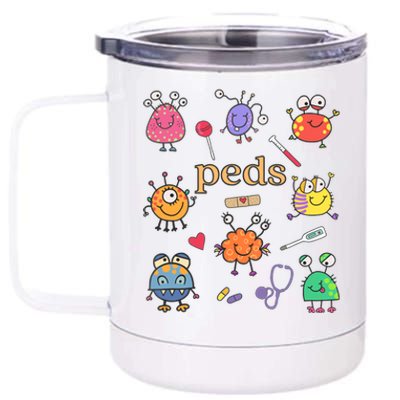 Pediatric Nurse Peds Nurse Peds Crew Rn Pediatric Emergency 12 oz Stainless Steel Tumbler Cup