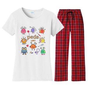 Pediatric Nurse Peds Nurse Peds Crew Rn Pediatric Emergency Women's Flannel Pajama Set