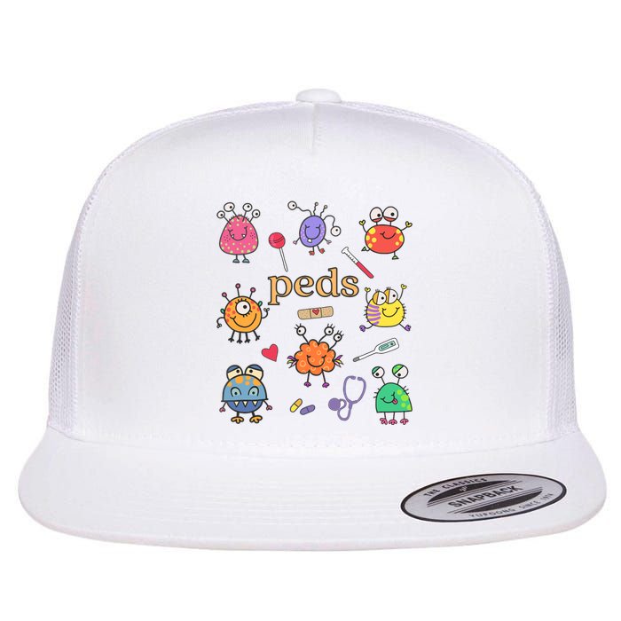 Pediatric Nurse Peds Nurse Peds Crew Rn Pediatric Emergency Flat Bill Trucker Hat