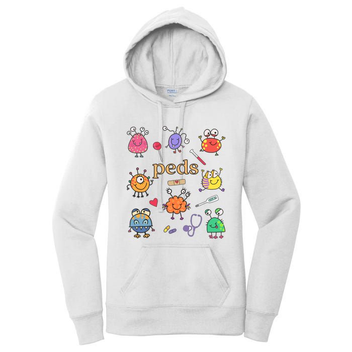 Pediatric Nurse Peds Nurse Peds Crew Rn Pediatric Emergency Women's Pullover Hoodie