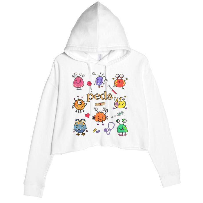 Pediatric Nurse Peds Nurse Peds Crew Rn Pediatric Emergency Crop Fleece Hoodie