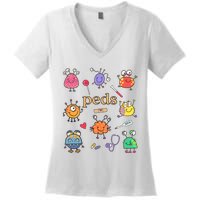 Pediatric Nurse Peds Nurse Peds Crew Rn Pediatric Emergency Women's V-Neck T-Shirt