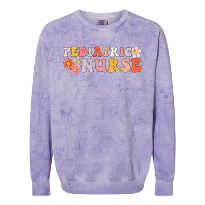 Pediatric Nurse Pediatrician Nursing Gift Colorblast Crewneck Sweatshirt