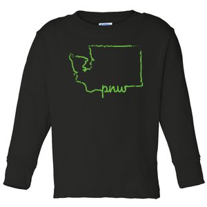 Pacific Northwest Pnw State Of Washington Sounders Pride Toddler Long Sleeve Shirt