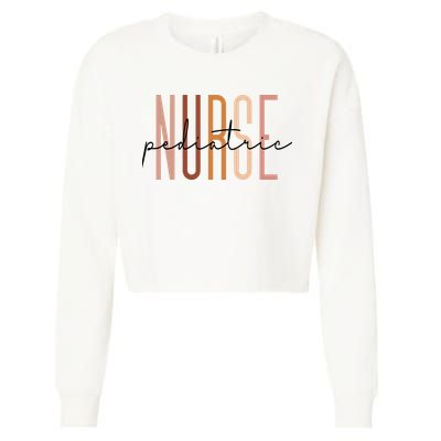 Pediatric Nurse Peds Nurse Registered Nurse Appreciation Cropped Pullover Crew