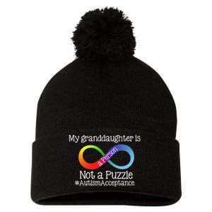 People Not Puzzles Autism Grandma Grandpa Granddaughter Pom Pom 12in Knit Beanie