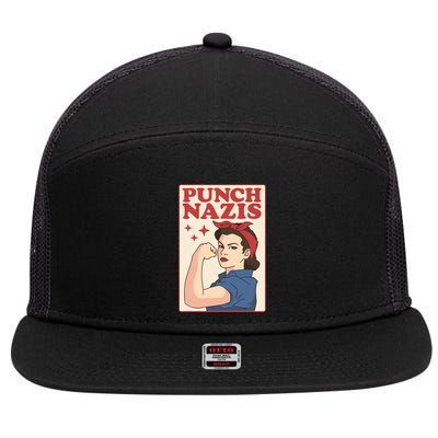 Punch Nazis 7 Panel Mesh Trucker Snapback Hat
