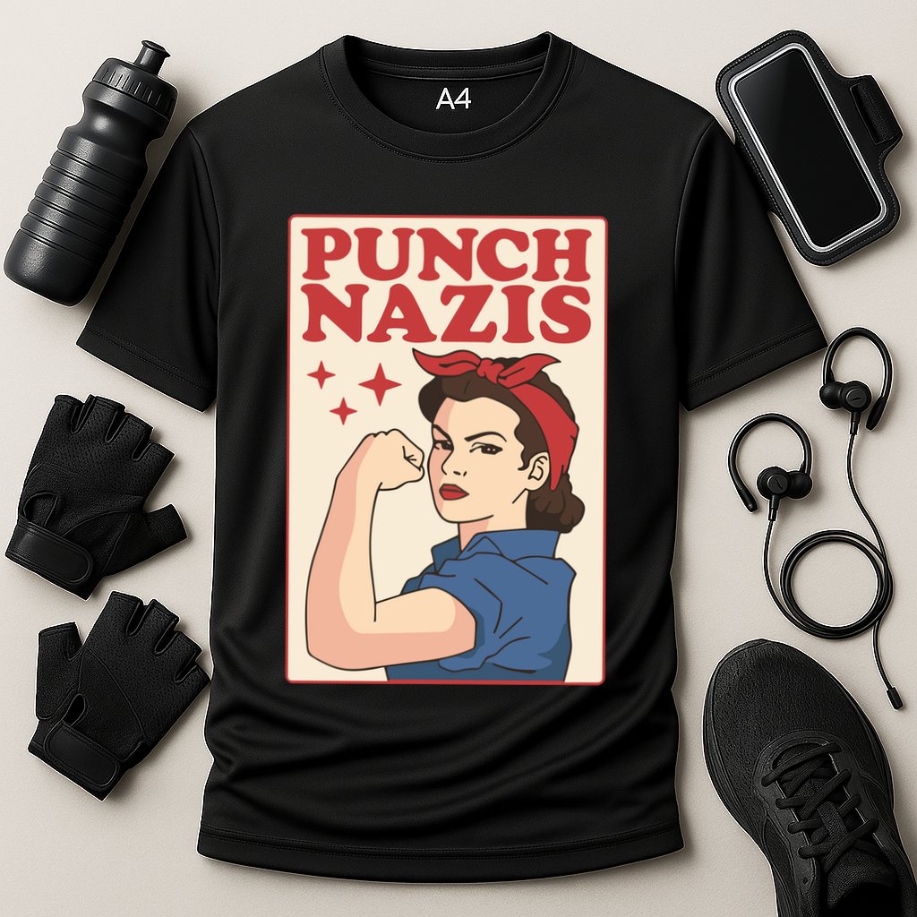 Punch Nazis Cooling Performance Crew T-Shirt
