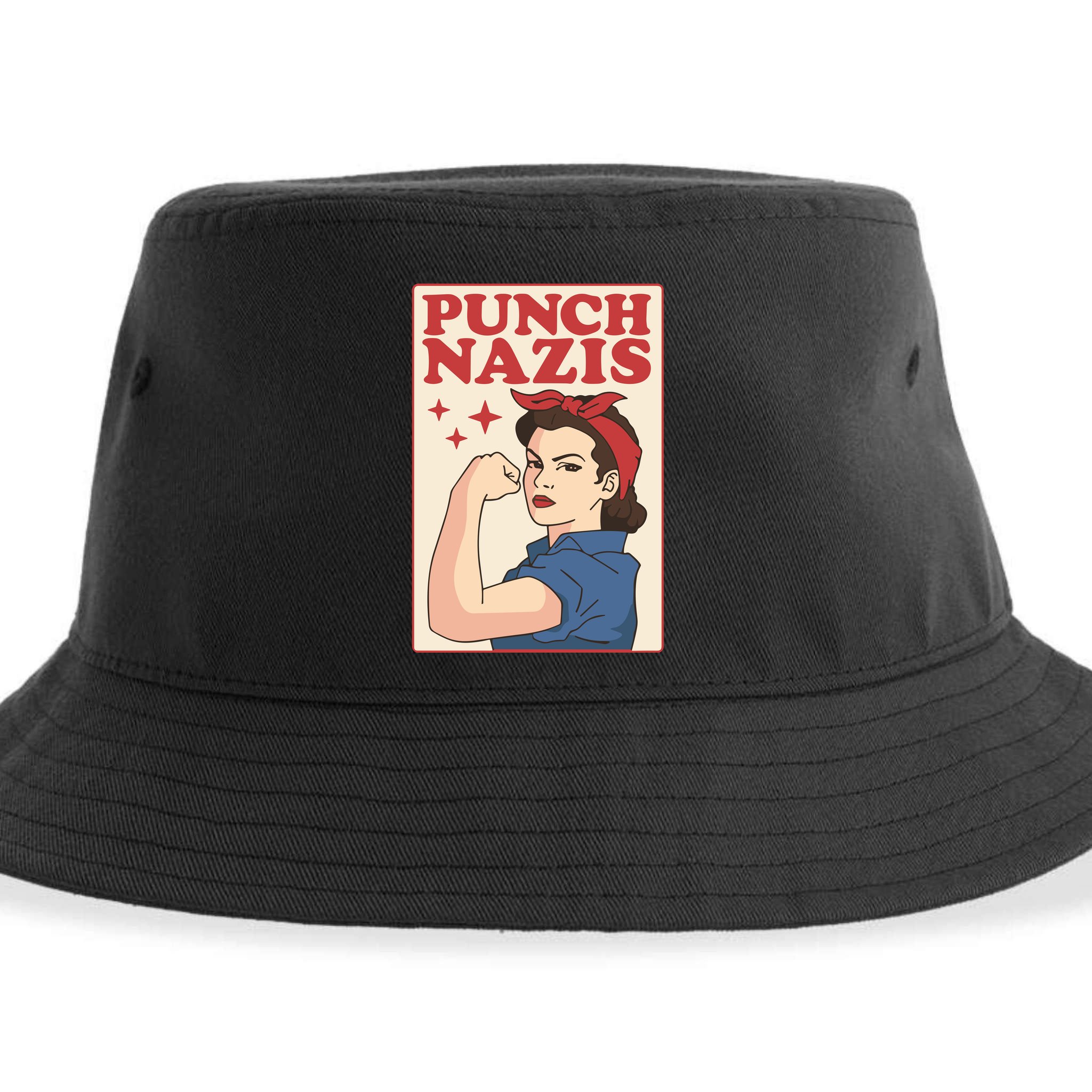 Punch Nazis Sustainable Bucket Hat