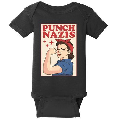 Punch Nazis Baby Bodysuit