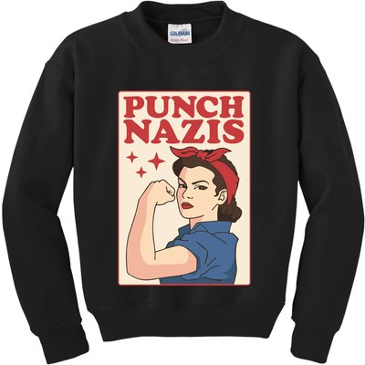 Punch Nazis Kids Sweatshirt