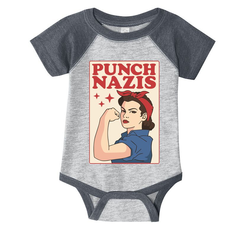 Punch Nazis Infant Baby Jersey Bodysuit