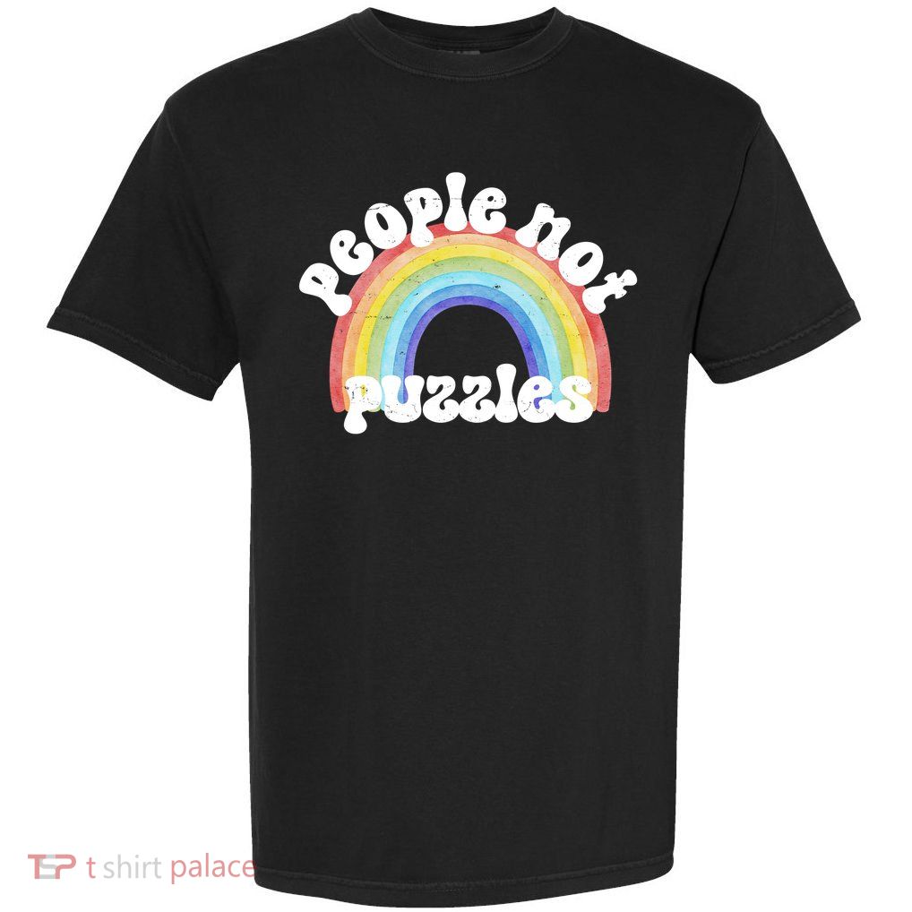 People Not Puzzles Autism Awareness Garment-Dyed Heavyweight T-Shirt