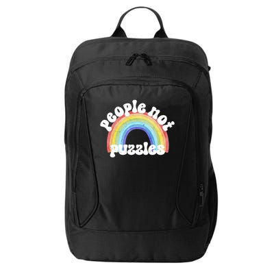 People Not Puzzles Autism Awareness City Backpack