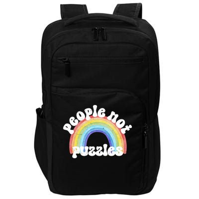 People Not Puzzles Autism Awareness Impact Tech Backpack