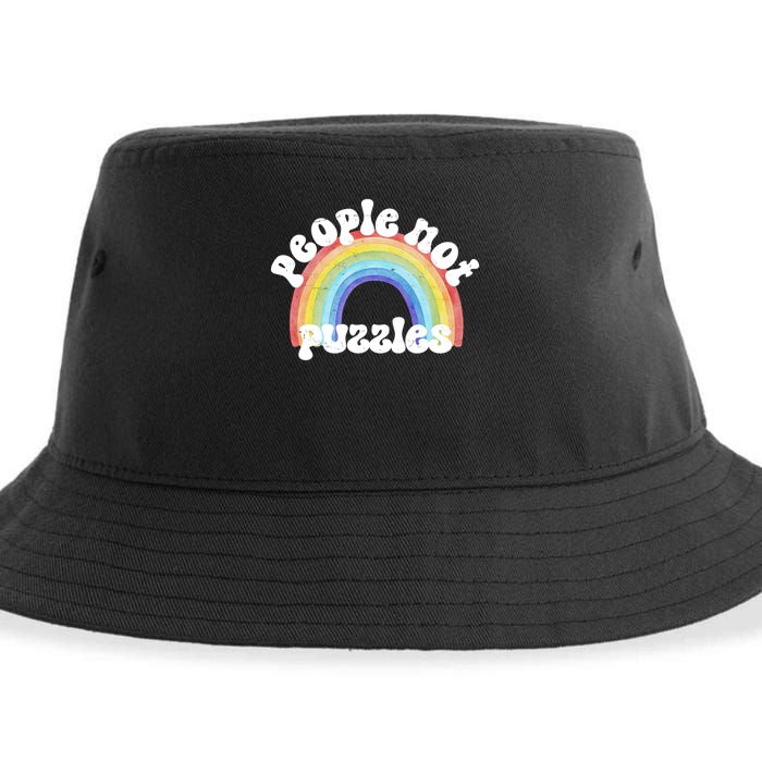 People Not Puzzles Autism Awareness Sustainable Bucket Hat