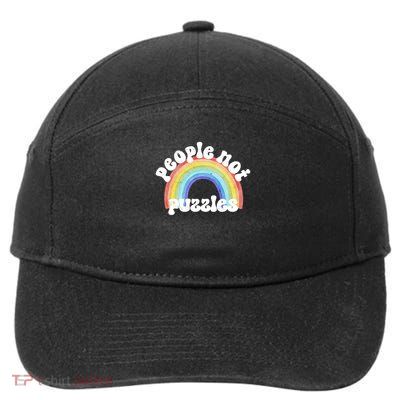People Not Puzzles Autism Awareness 7-Panel Snapback Hat