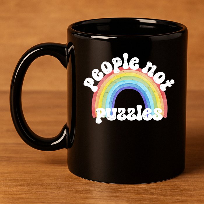 People Not Puzzles Autism Awareness 11oz C Handle Ceramic Mug