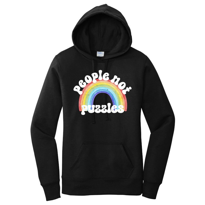 People Not Puzzles Autism Awareness Women's Pullover Hoodie