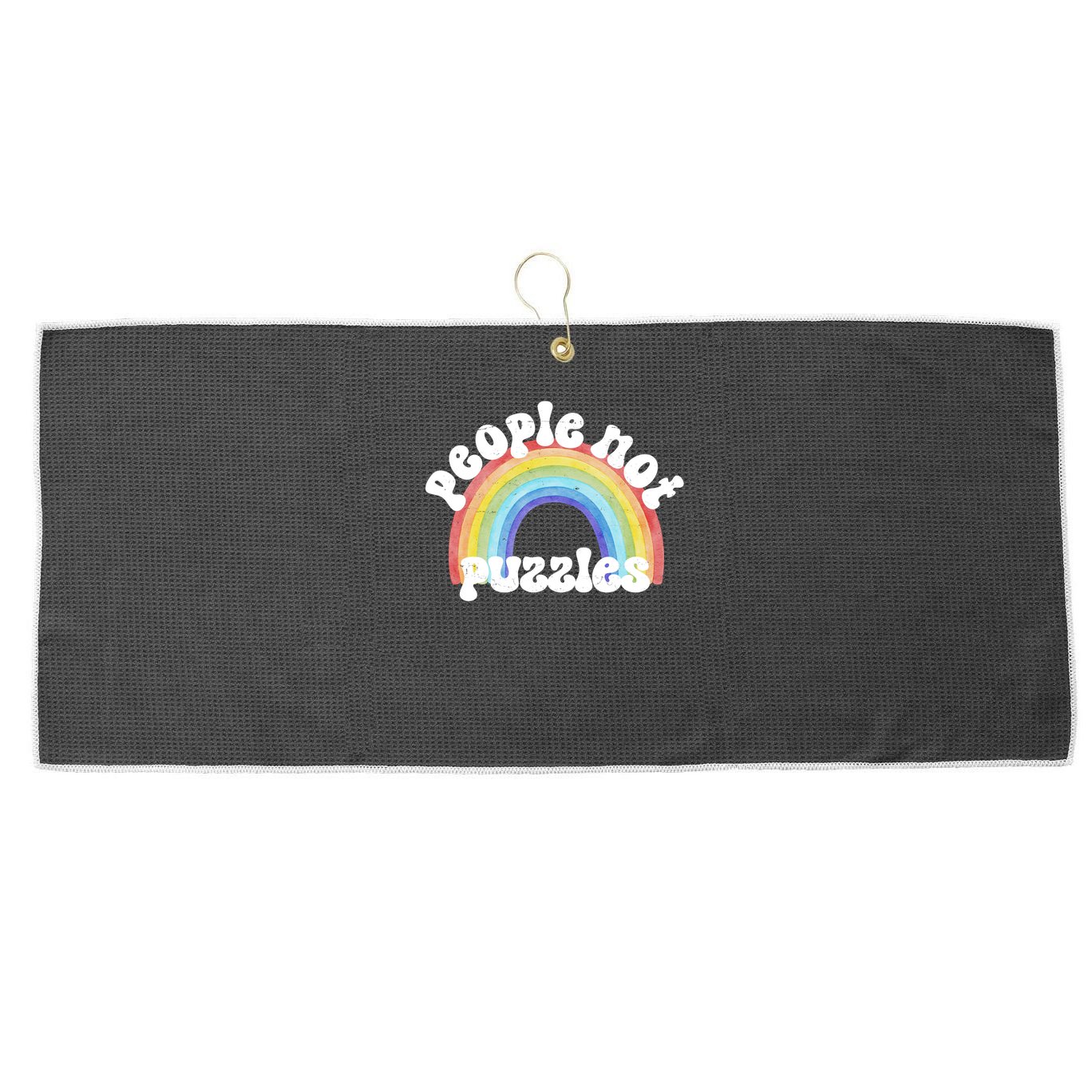 People Not Puzzles Autism Awareness Large Microfiber Waffle Golf Towel