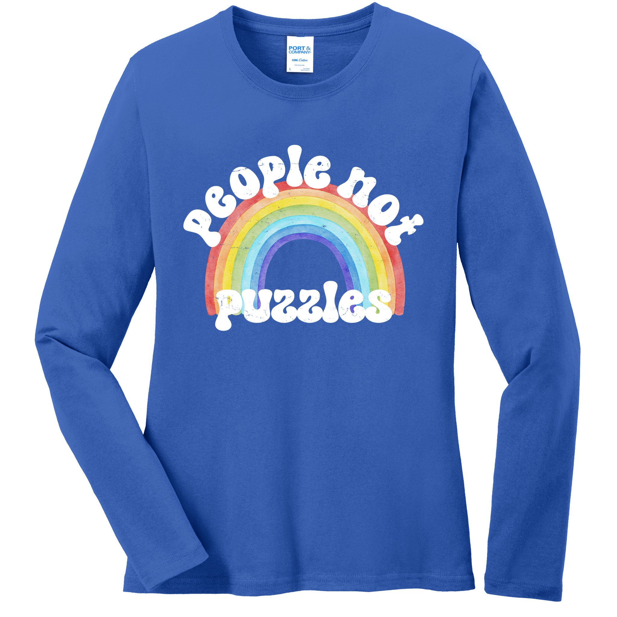 People Not Puzzles Autism Awareness Ladies Long Sleeve Shirt