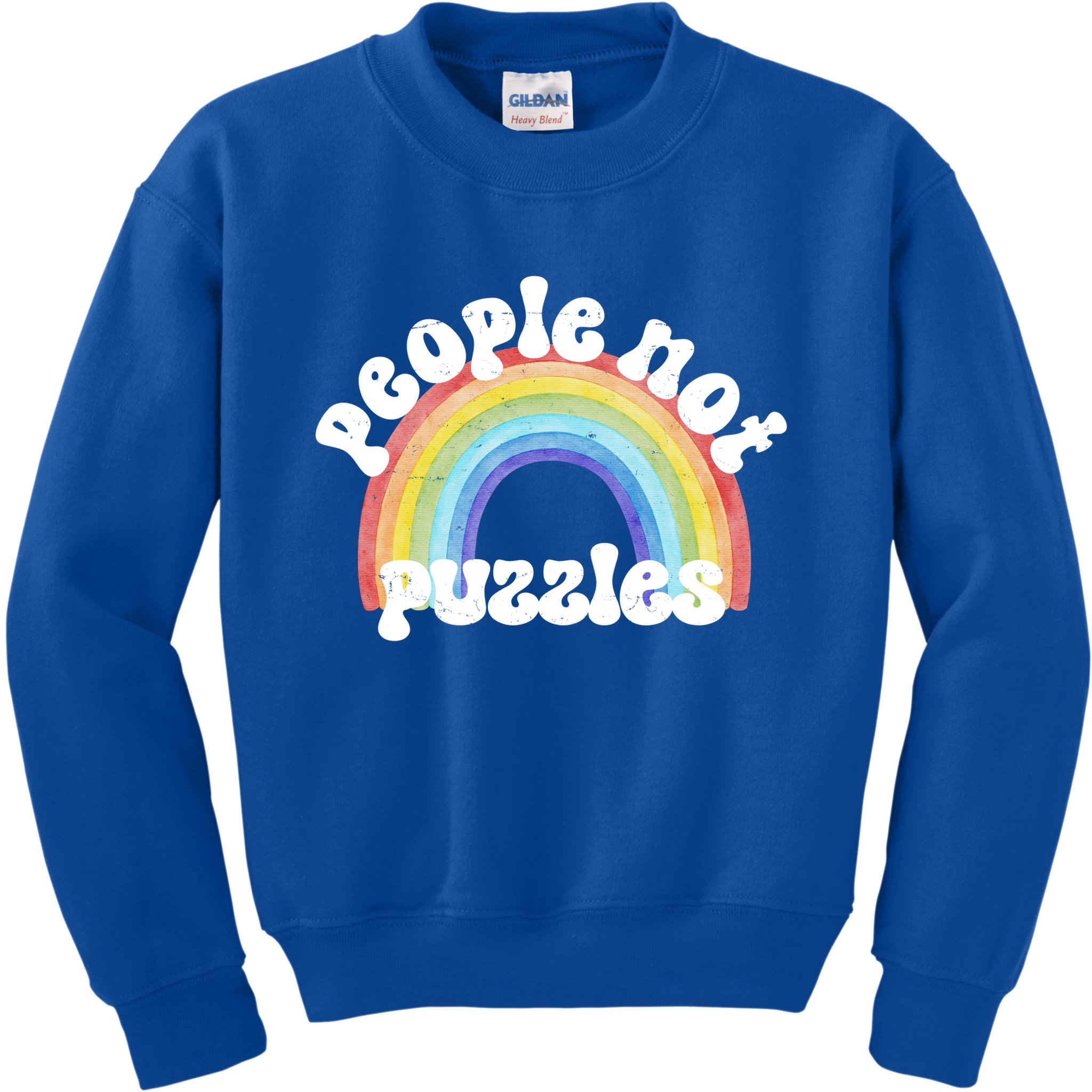 People Not Puzzles Autism Awareness Kids Sweatshirt