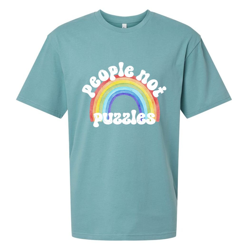People Not Puzzles Autism Awareness Sueded Cloud Jersey T-Shirt