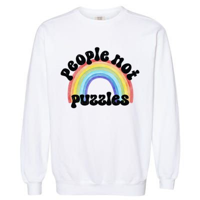 People Not Puzzles Autism Awareness Garment-Dyed Sweatshirt
