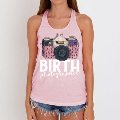 Photography Newborn Photographer Birth Photographer Cute Gift Women's Knotted Racerback Tank