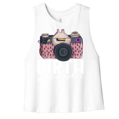 Photography Newborn Photographer Birth Photographer Cute Gift Women's Racerback Cropped Tank