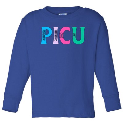 Picu Nurse Picu Nursing Pediatric Icu Nurse Gift Toddler Long Sleeve Shirt