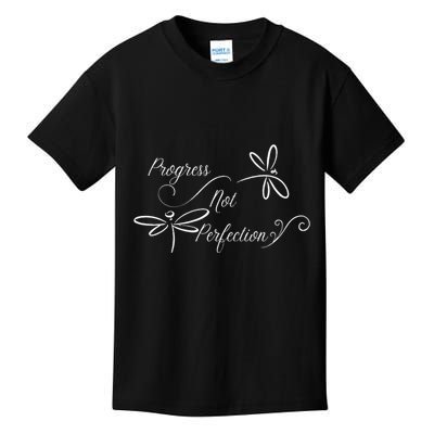 Progress Not Perfection Motivational Kids T-Shirt