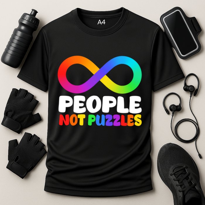 People Not Puzzles Autism Awareness Cooling Performance Crew T-Shirt
