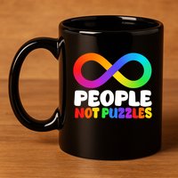 People Not Puzzles Autism Awareness 11oz C Handle Ceramic Mug