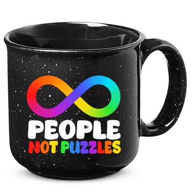 People Not Puzzles Autism Awareness 15oz Campfire Ceramic Mug