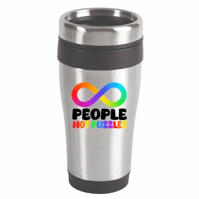People Not Puzzles Autism Awareness 16oz Travel Tumbler