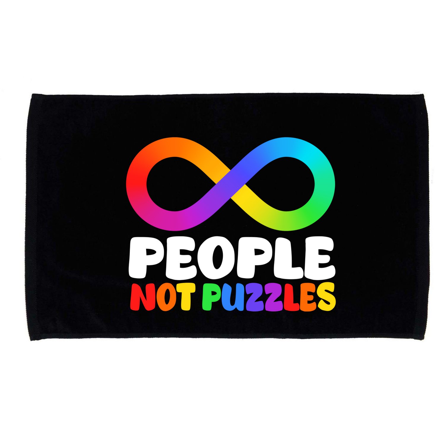 People Not Puzzles Autism Awareness Microfiber Hand Towel