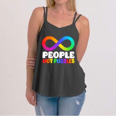 People Not Puzzles Autism Awareness Women's Strappy Tank