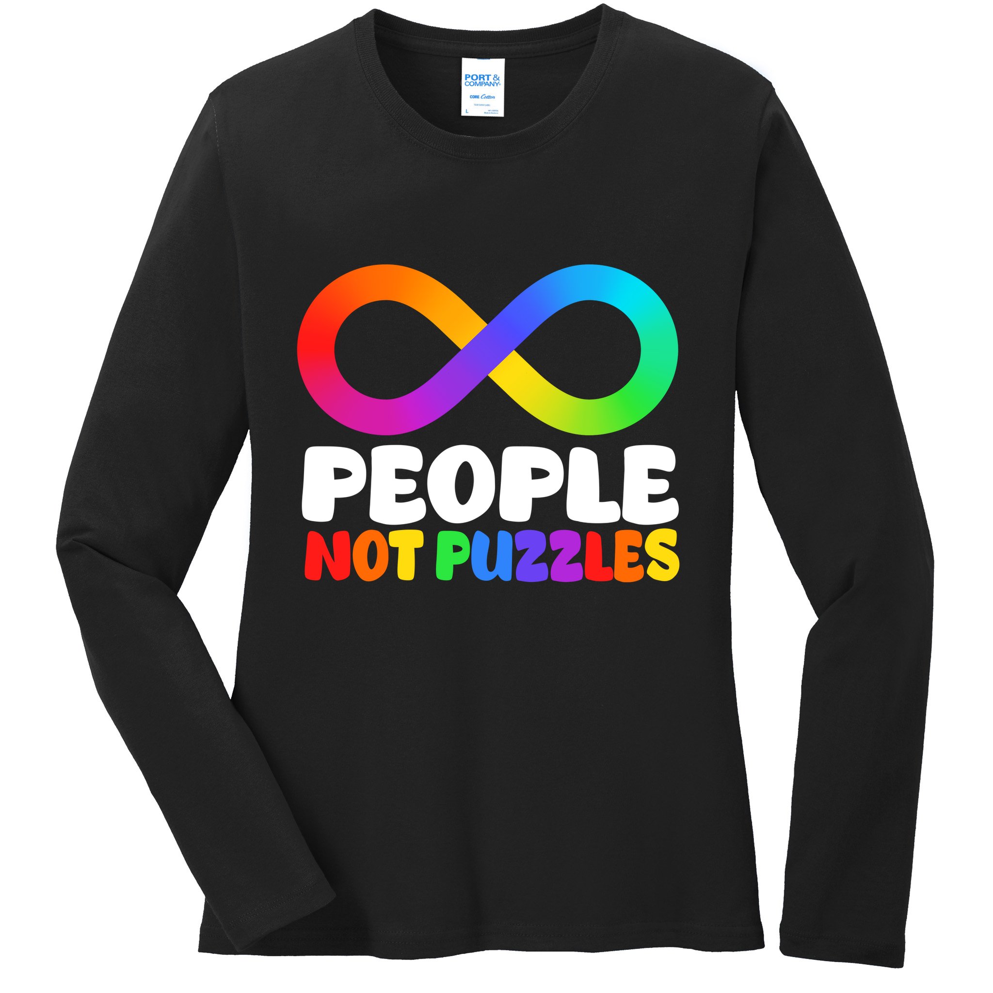 People Not Puzzles Autism Awareness Ladies Long Sleeve Shirt