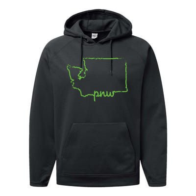 Pacific Northwest Pnw State Of Washington Sounders Pride Performance Fleece Hoodie