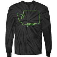 Pacific Northwest Pnw State Of Washington Sounders Pride Tie-Dye Long Sleeve Shirt